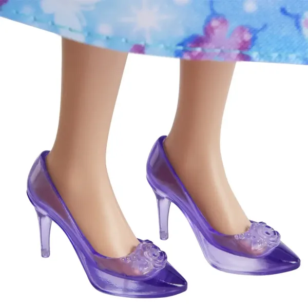 Barbie Dreamtopia: Păpușă prințesă în rochie cu fluturi albaștri - Mattel imaginea 4