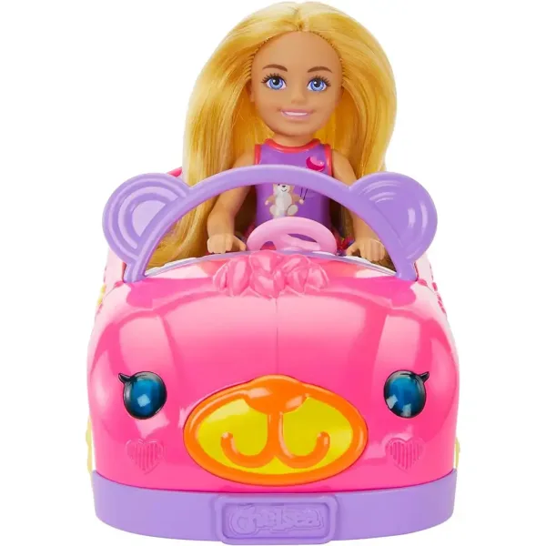 Barbie: Mașina decapotabilă cu ursuleț a păpușii Chelsea - Mattel imaginea 2