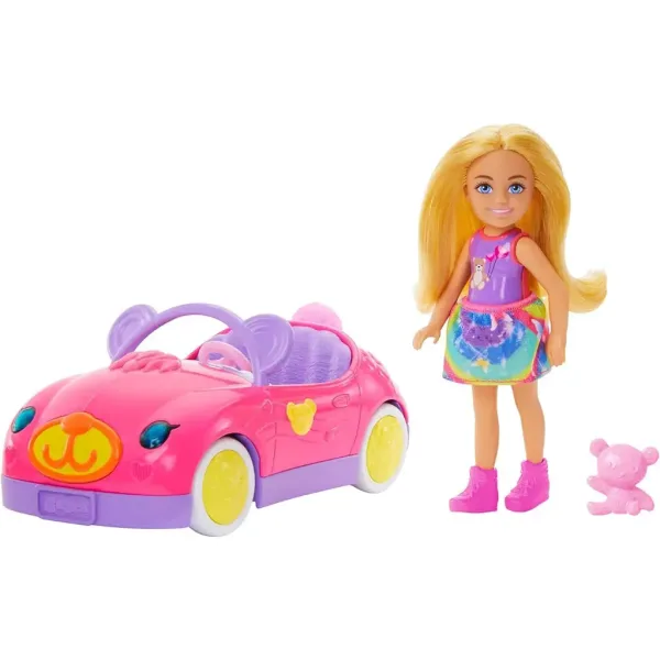 Barbie: Mașina decapotabilă cu ursuleț a păpușii Chelsea - Mattel imaginea 3