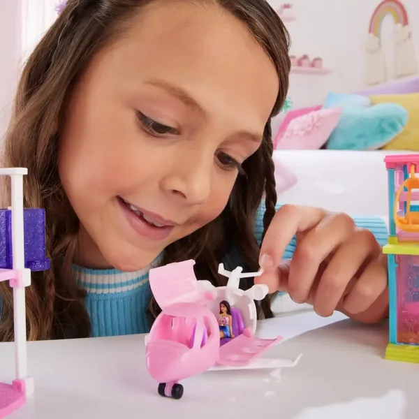Barbie: Mini BarbieLand vehicule - Set avion de vis - Mattel imaginea 4