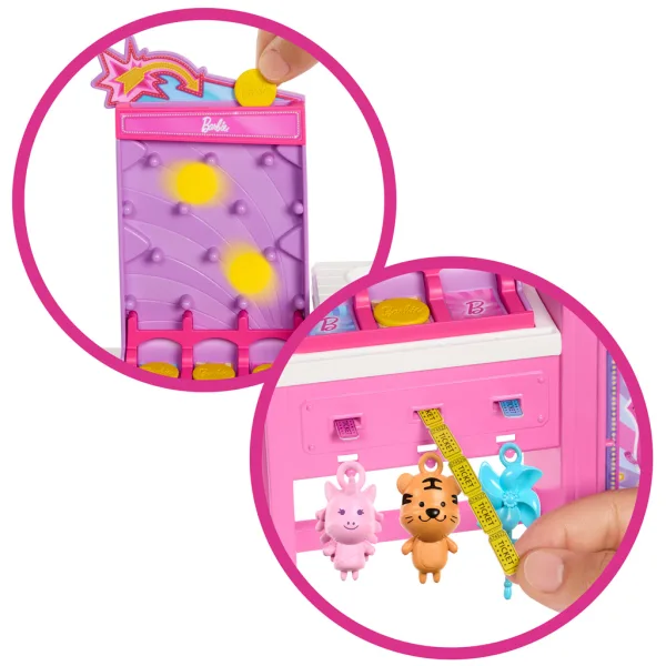 Barbie Mysteries: Detectivii de la plajă - Set de joacă stand de vată de zahăr cu păpușă - Mattel imaginea 4