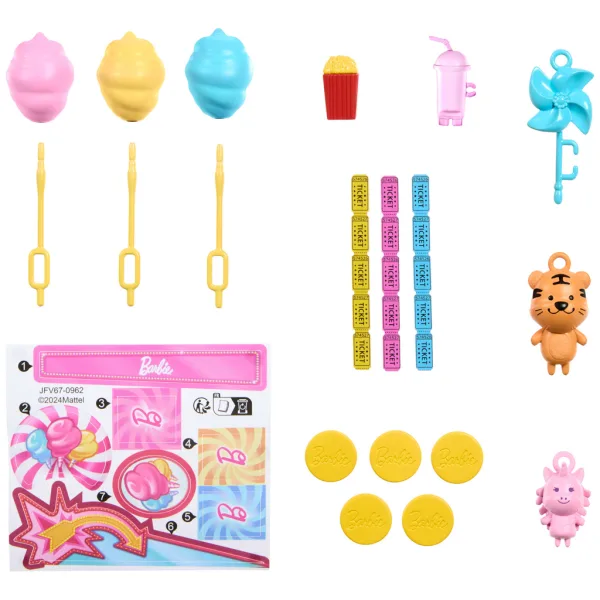 Barbie Mysteries: Detectivii de la plajă - Set de joacă stand de vată de zahăr cu păpușă - Mattel imaginea 5