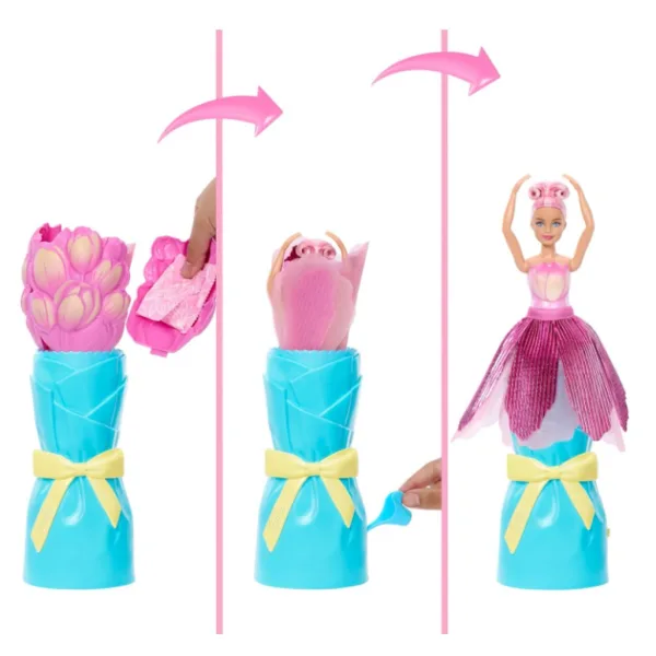 Barbie Reveal: Păpușă surpriză Magia Florilor - Lalea - Mattel imaginea 3
