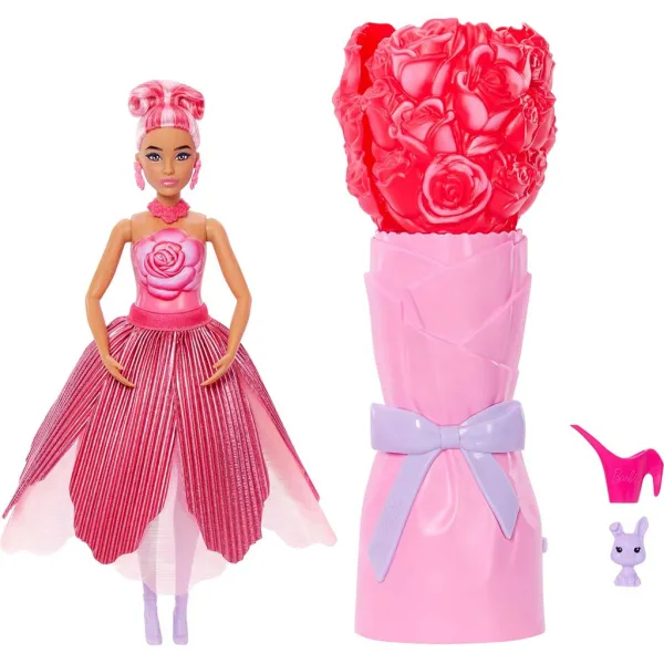 Barbie Reveal: Păpușă surpriză Magia Florilor - Trandafir - Mattel imaginea 2