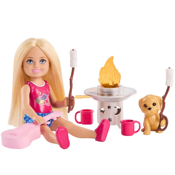 Barbie: Set de joacă „Petrecere la grătar” cu păpușa Chelsea - Mattel imaginea 3