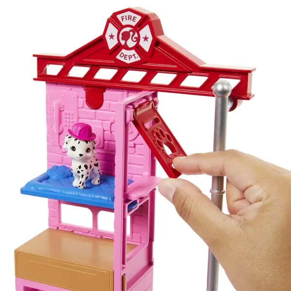 Barbie: Set de joacă stație de pompieri - Mattel imaginea 4