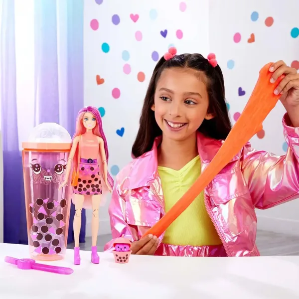 Barbie: Slime Reveal Petrecere cu Baloane Păpușă Portocalie - Mattel imaginea 2