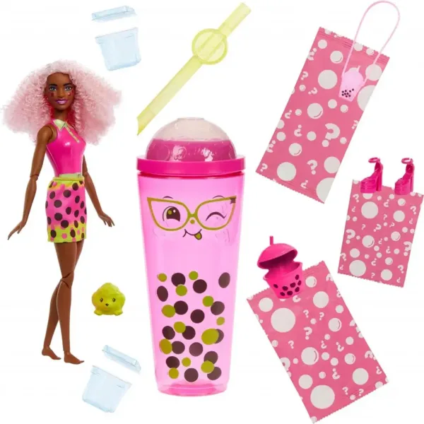 Barbie: Slime Reveal Petrecere cu Bule Păpușă Roz - Mattel imaginea 2