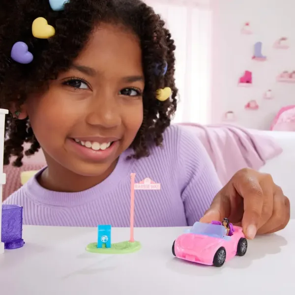 Barbie: Vehicule Mini BarbieLand - Set mașină de vis - Mattel imaginea 4
