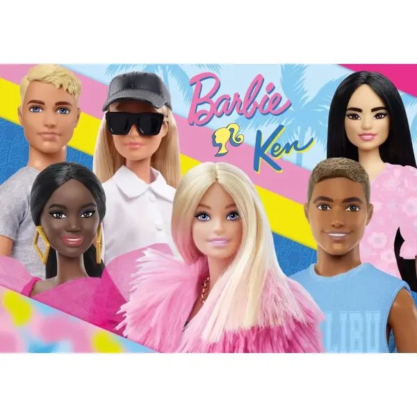 Barbie și prietenii ei puzzle maxi de podea 2x60 piese 50x35cm - Lisciani imaginea 2