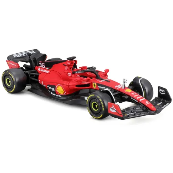 Bburago: Model auto din metal Ferrari SF23 F1 la scară 1/43 (Charles Leclerc #16) imaginea 2