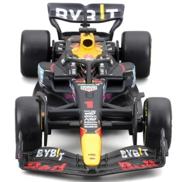 Bburago: Model auto metalic Red Bull RB19 F1 la scară 1/43 (Max Verstappen #1, ediție specială Miami GP, cu cască) imaginea 3