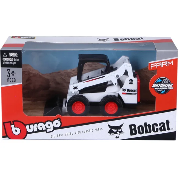 Bburago: Bobcat cu excavator - 10 cm imaginea 2