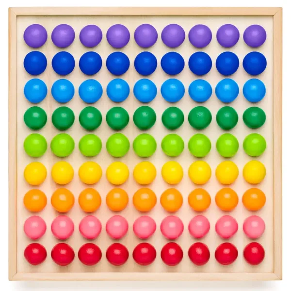 Bile curcubeu Montessori joc de dezvoltare - Woodyland imaginea 3