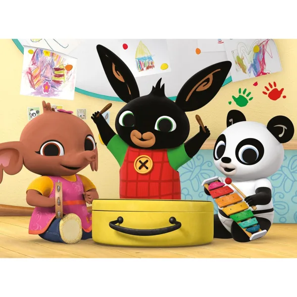 Bing și prietenii săi cântă puzzle Eco 24 piese 70x50cm - Lisciani imaginea 2