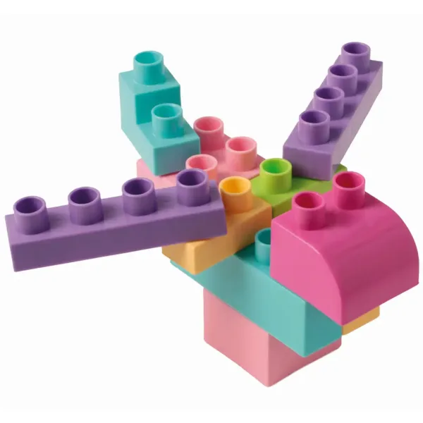Blocuri pentru copii în culori pastelate, set de 50 de piese - Wader imaginea 3