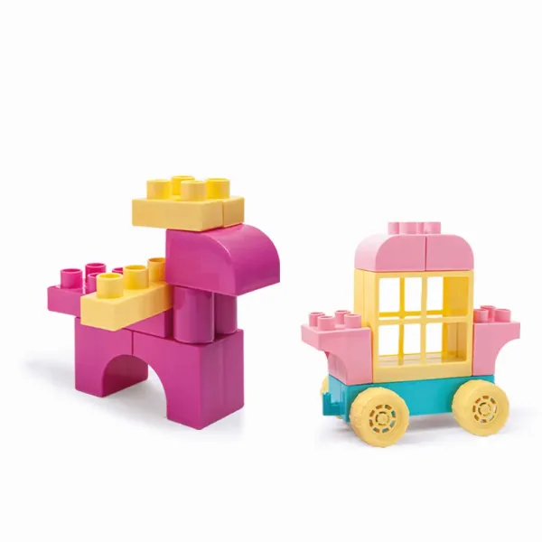 Blocuri pentru copii în culori pastelate, set de 50 de piese - Wader imaginea 5