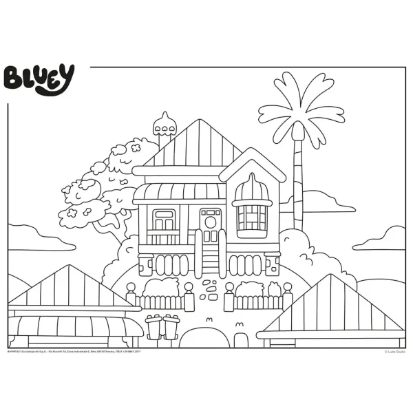 Bluey poveste de seară 2 în 1 puzzle de 24 piese și carte de colorat 35x25cm - Lisciani imaginea 3