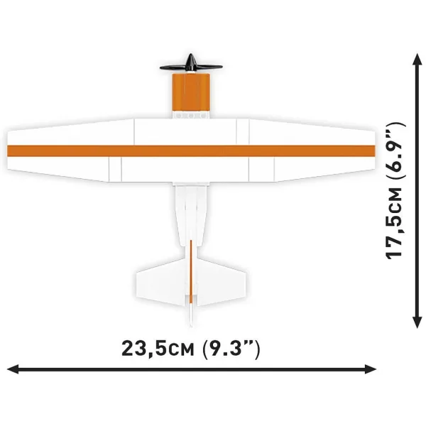 COBI: Avion de construcție Cessna 172 Skyhawk portocaliu-alb (26623) imaginea 5
