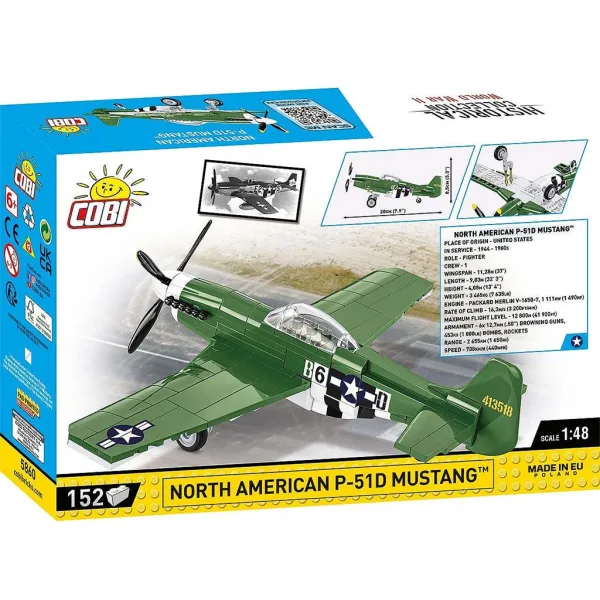 COBI: Avion de vânătoare Mustang P-51D set de construcție (5860) imaginea 8