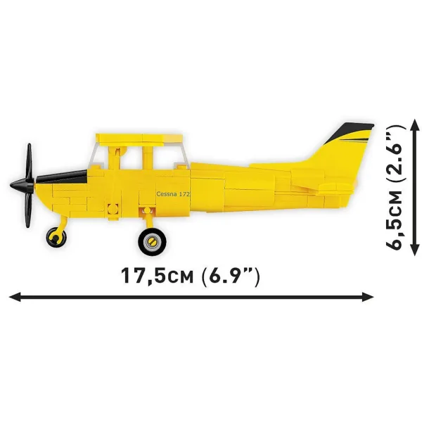 COBI: Cessna 172 Skyhawk jucărie de construcție galbenă (26621) imaginea 4