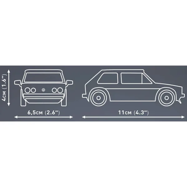 COBI: Jucărie de construcție Volkswagen Golf GTI albastru (24615) imaginea 4