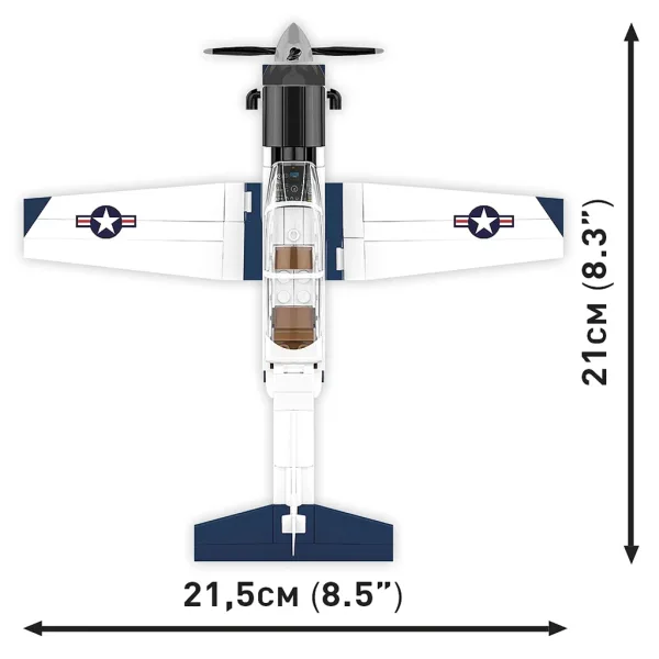 COBI: Set de construcție Beechcraft T-6 Texan II albastru-alb (26624) imaginea 4