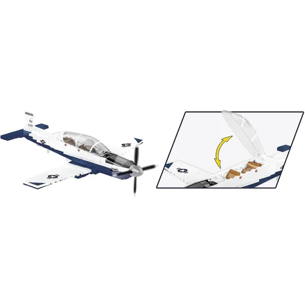 COBI: Set de construcție Beechcraft T-6 Texan II albastru-alb (26624) imaginea 5