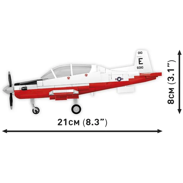 COBI: Set de construcție Beechcraft T-6 Texan II roșu-alb (26625) imaginea 4