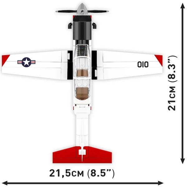 COBI: Set de construcție Beechcraft T-6 Texan II roșu-alb (26625) imaginea 5