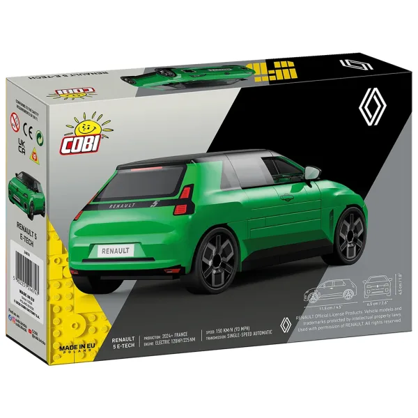 COBI: Set de construcție Renault 5 E-Tech — mașină verde (24674) imaginea 4
