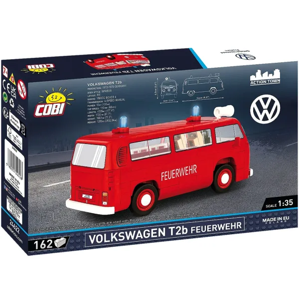COBI: Set de construcție Volkswagen T2b Mașină de Pompieri (24622) imaginea 3