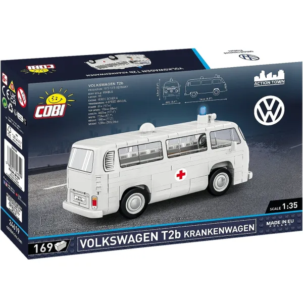 COBI: Set de construcție Volkswagen T2b ambulanță (24619) imaginea 3