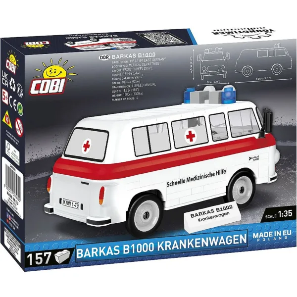 COBI: Set de construcție ambulanță Barkas B1000 (24595) imaginea 3