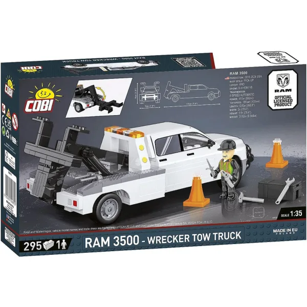 COBI: Set de construcție cu camion de tractare Dodge RAM 3500 (24611) imaginea 3