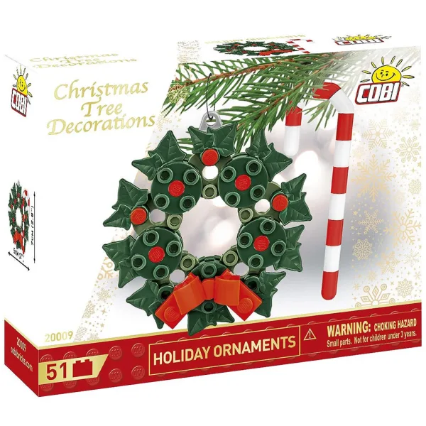 COBI: Set de construcție ornament de Crăciun pentru brad - coroniță festivă (20009)
