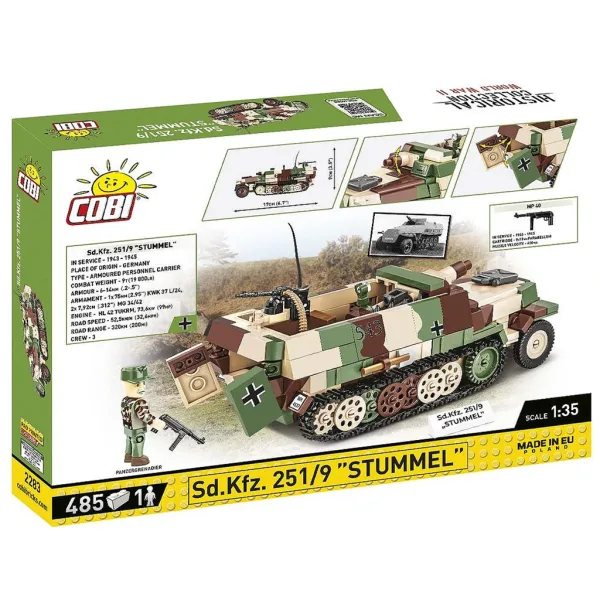 COBI: Set de construcție vehicul blindat Sd.Kfz. 251/9 Stummel (3096) imaginea 4