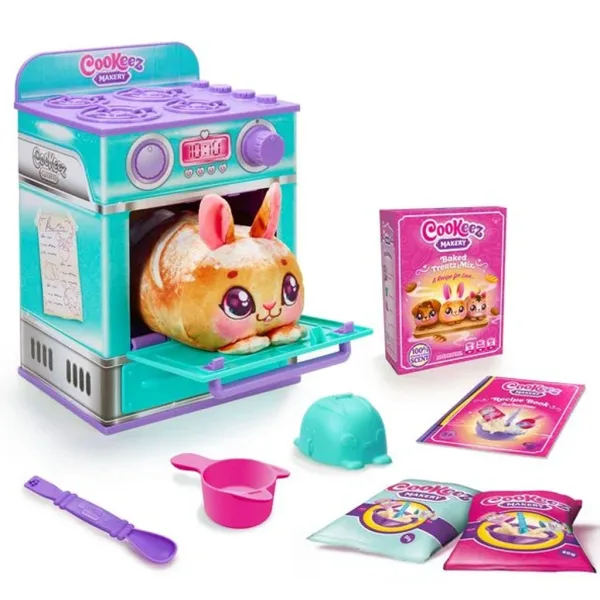 COOKEEZ Makery: Set de joacă cu cuptor turcoaz și jucărie de pluș surpriză imaginea 3