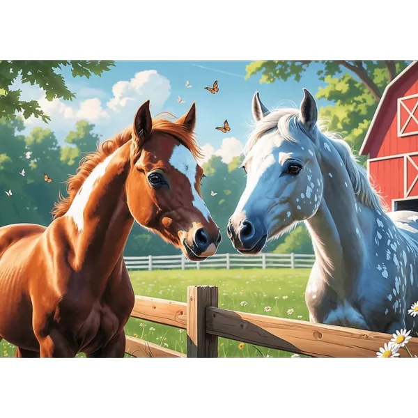 Cai pe poiană puzzle de 200 de piese - Trefl imaginea 2