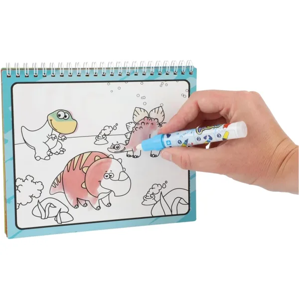 Caiet de activități care se colorează cu apă - Dinozauri imaginea 3