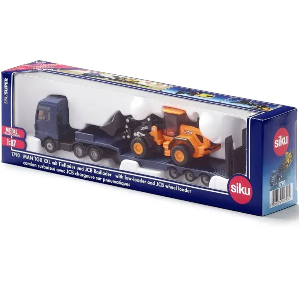 Camion SIKU MAN cu tractor JCB 1/87 imaginea 5