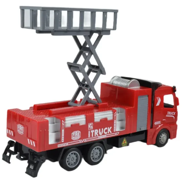 Camion de pompieri: Set de 3 camioane de pompieri cu funcție de retragere. imaginea 5