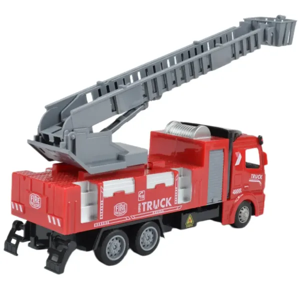 Camion de pompieri: Set de 3 camioane de pompieri cu funcție de retragere. imaginea 7