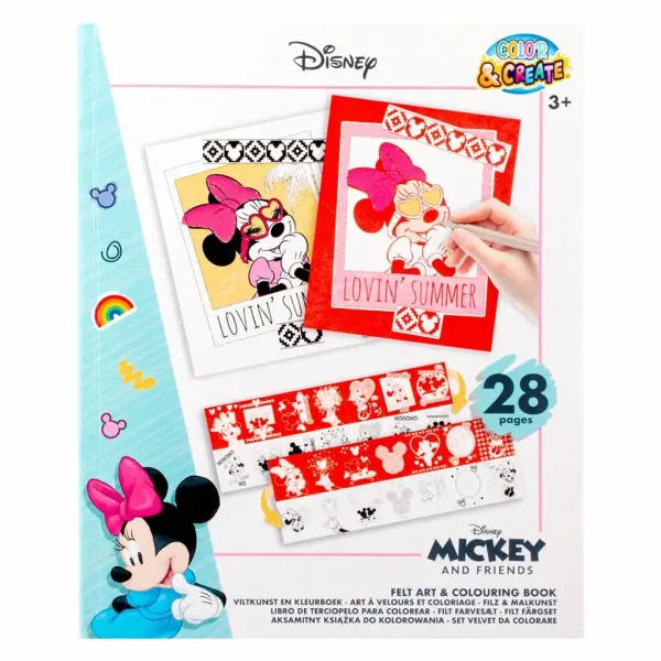 Canenco: Artă din fetru cu Minnie Mouse și carte de colorat imaginea 1
