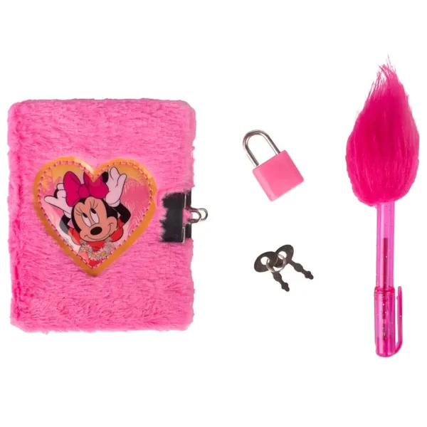 Canenco: Jurnalul secret cu blană al lui Minnie Mouse cu lacăt și lampă UV imaginea 2