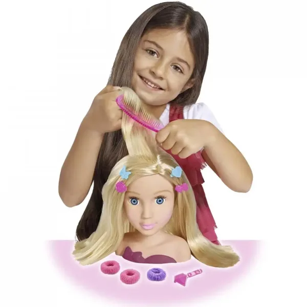 Cap de păpușă blondă pentru coafat cu accesorii - Simba Toys imaginea 4