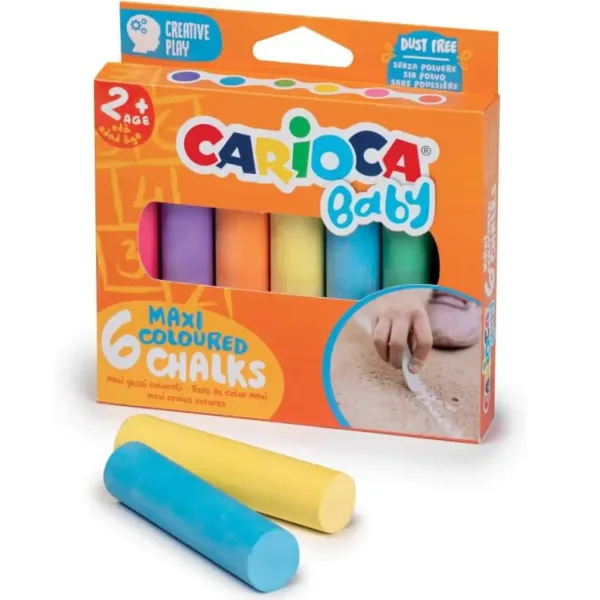 Carioca: Creta colorată pentru asfalt Baby Maxi, set de 6 bucăți imaginea 1