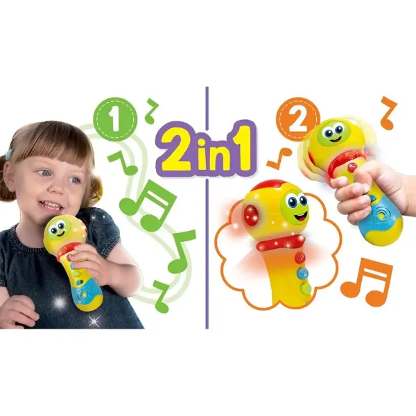 Carotina Baby: Microfon interactiv cu lumină și sunet - Lisciani imaginea 2