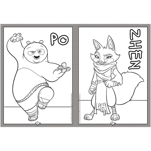 Carte de colorat Kung Fu Panda - Trefl imaginea 2