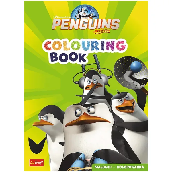 Carte de colorat Pinguinii din Madagascar - Trefl imaginea 1